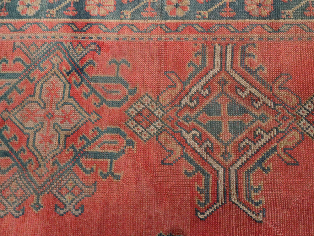 Antique Turkish Oushak Gallery Carpet, No.24548 - Gss