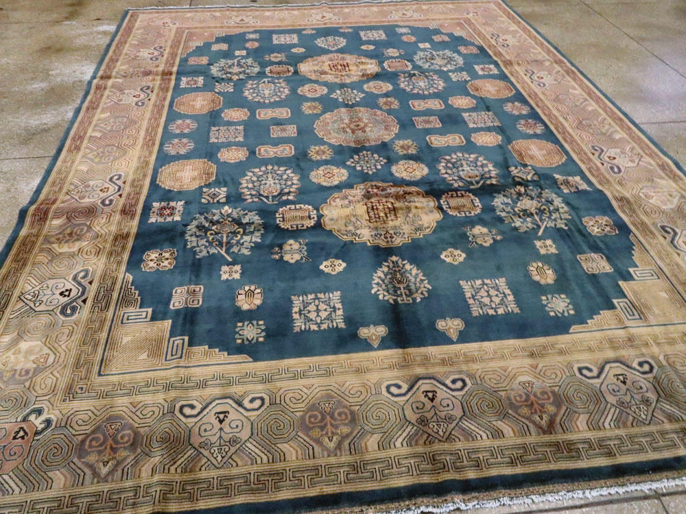 Vintage East Turkestan Khotan Rug, No.24552 - Gss