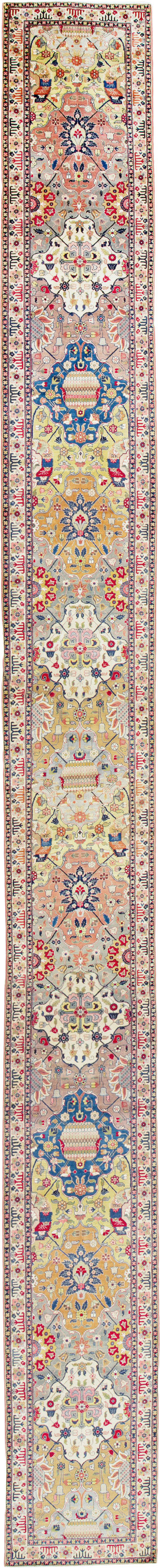 Vintage Persian Tabriz Runner, No.24553 - Gss