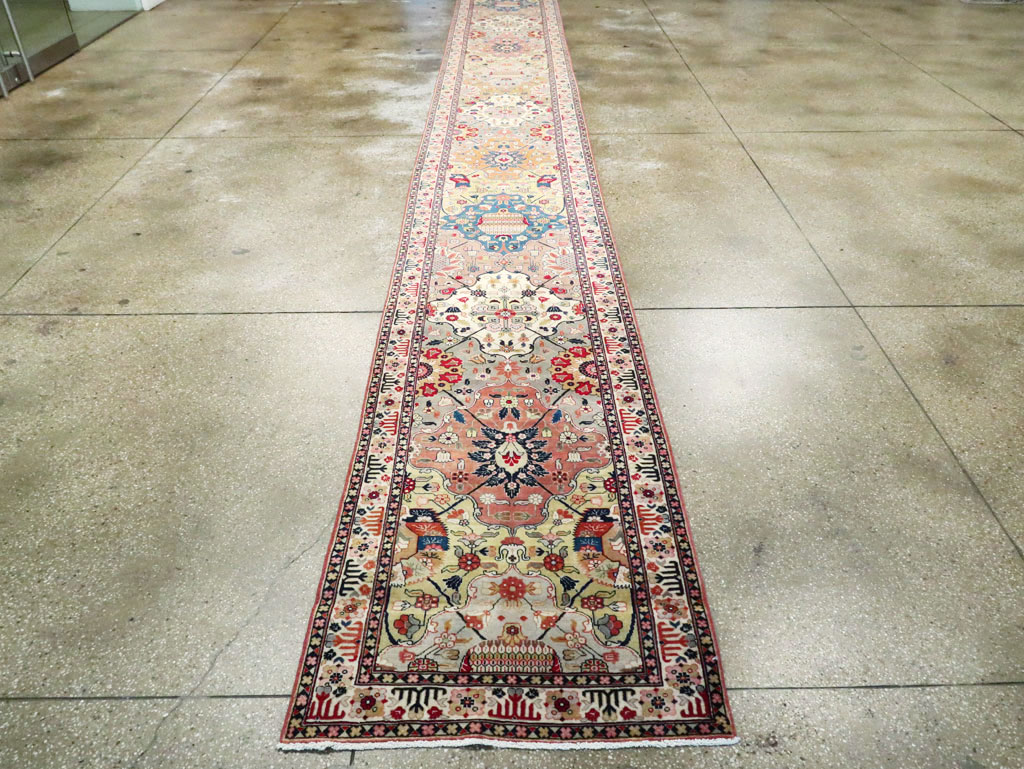 Vintage Persian Tabriz Runner, No.24553 - Gss