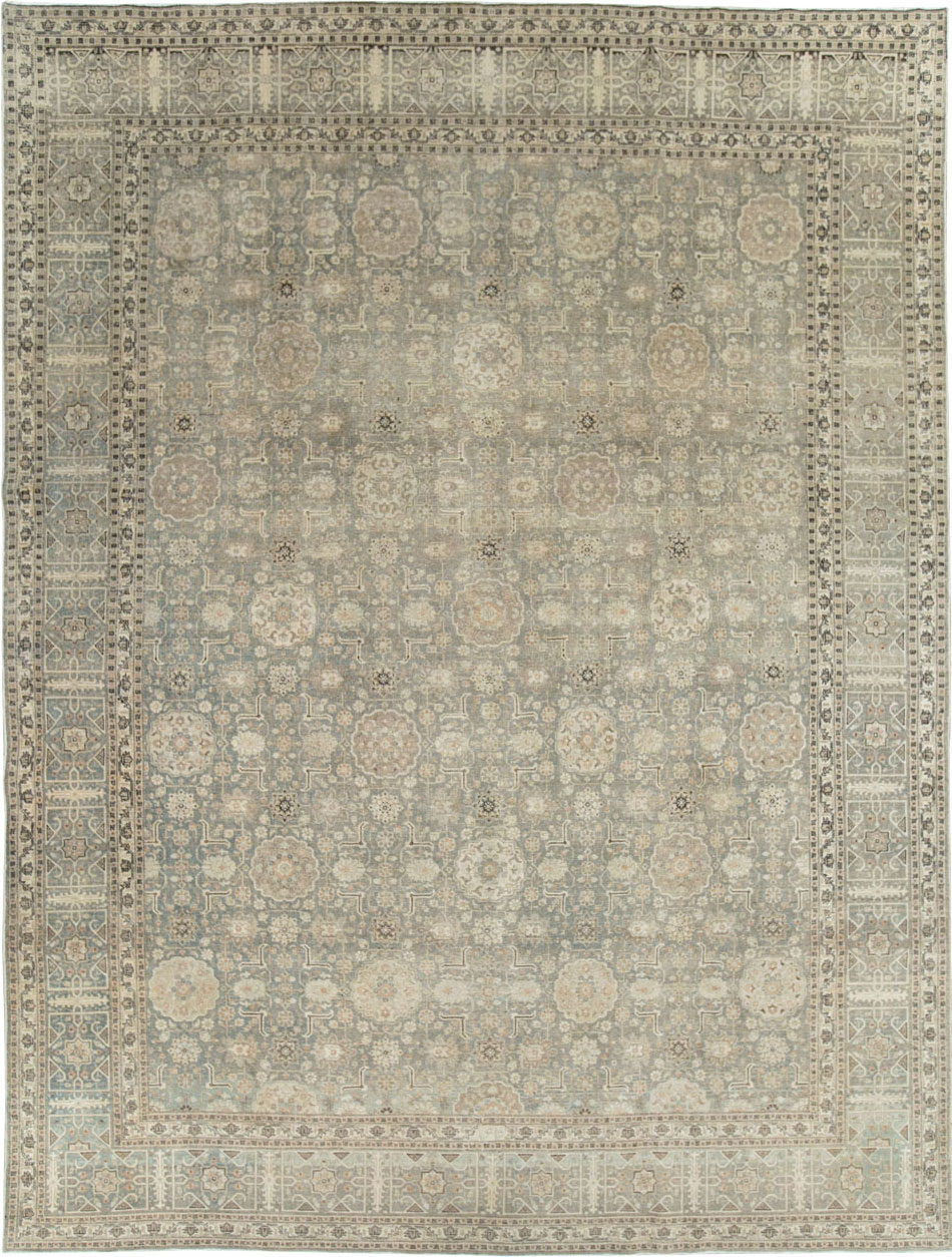 Antique Persian Tabriz Room Size Carpet, No.24570 - Gss