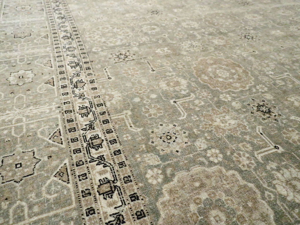 Antique Persian Tabriz Room Size Carpet, No.24570 - Gss