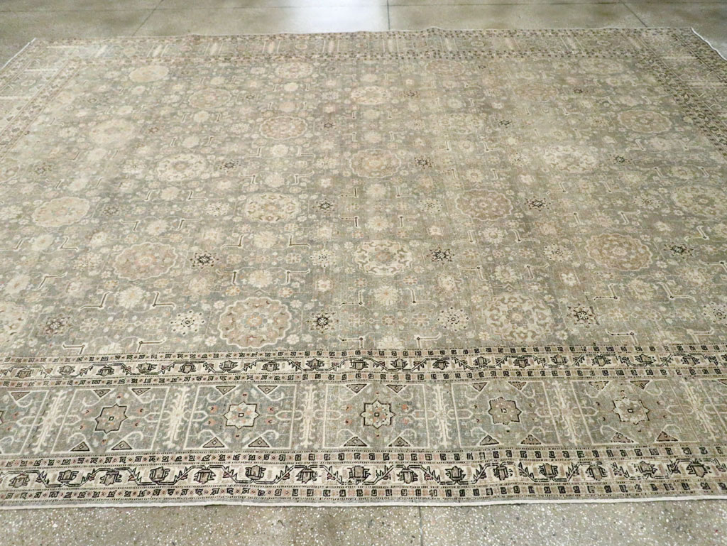 Antique Persian Tabriz Room Size Carpet, No.24570 - Gss