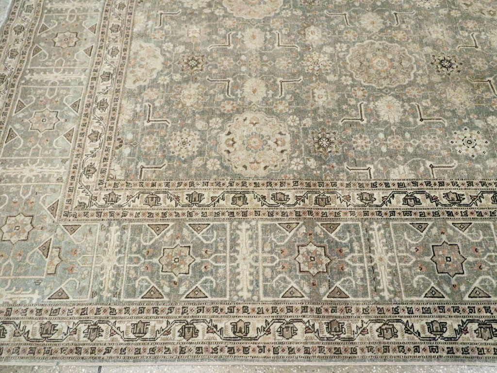 Antique Persian Tabriz Room Size Carpet, No.24570 - Gss