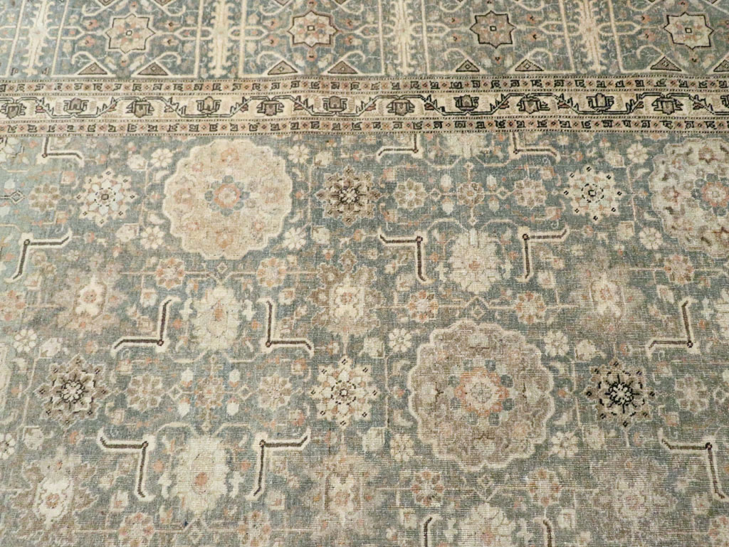 Antique Persian Tabriz Room Size Carpet, No.24570 - Gss