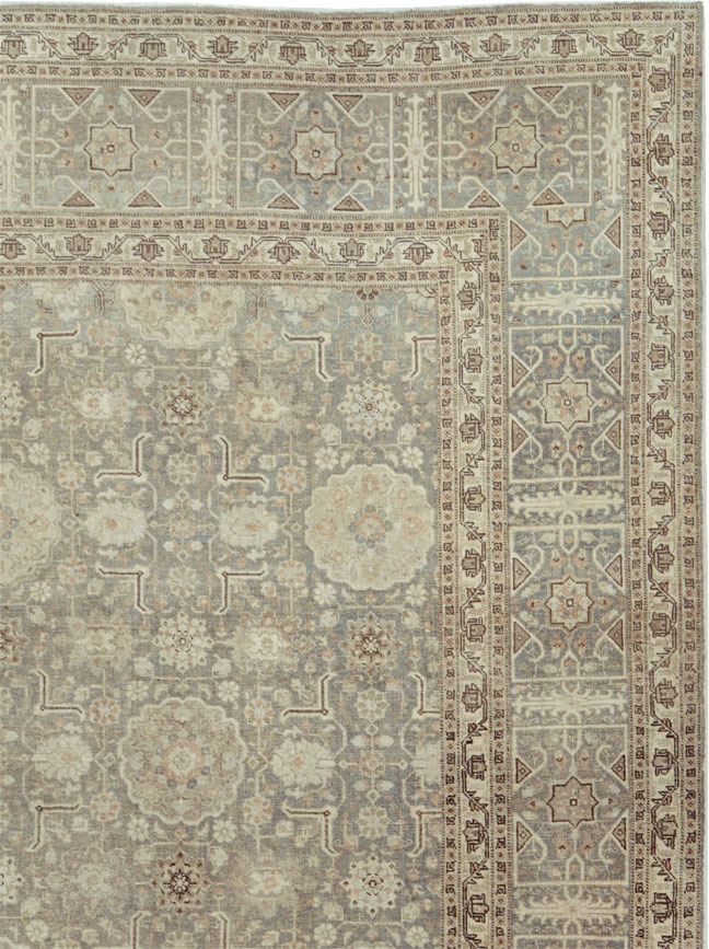 Antique Persian Tabriz Room Size Carpet, No.24570 - Gss