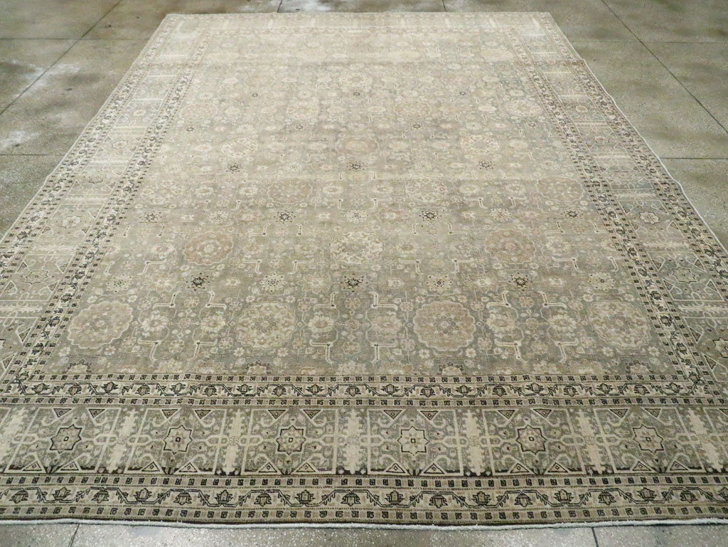 Antique Persian Tabriz Room Size Carpet, No.24570 - Gss