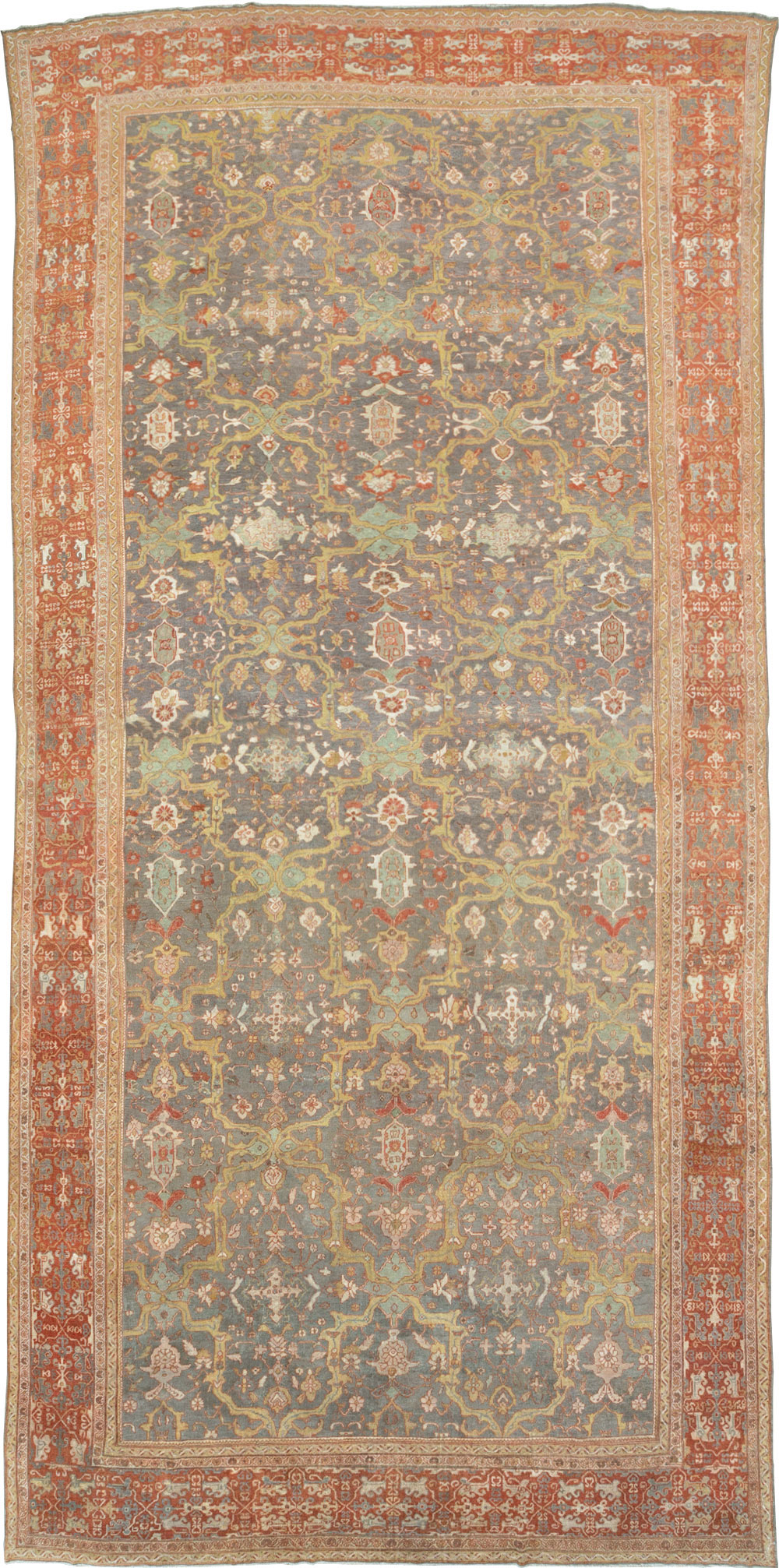 Antique Persian Mahal Carpet, No.24580 - Gss