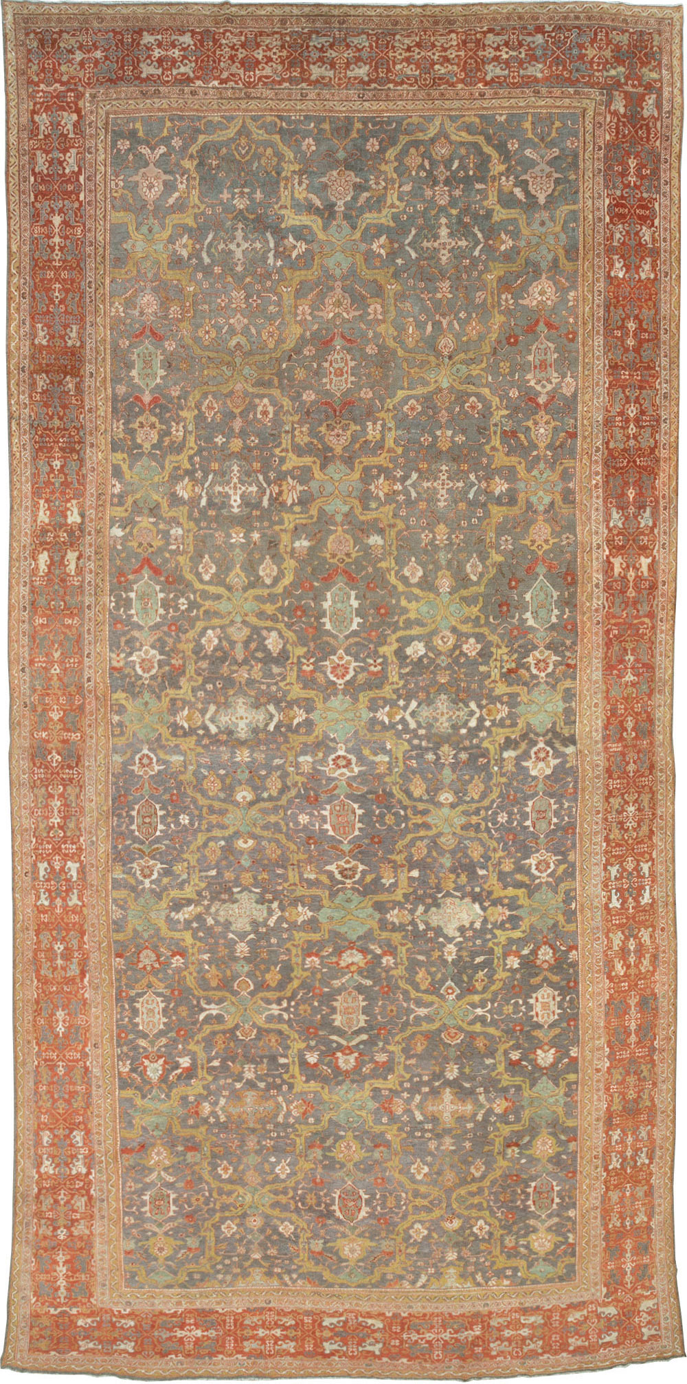Antique Persian Mahal Carpet, No.24580 - Gss