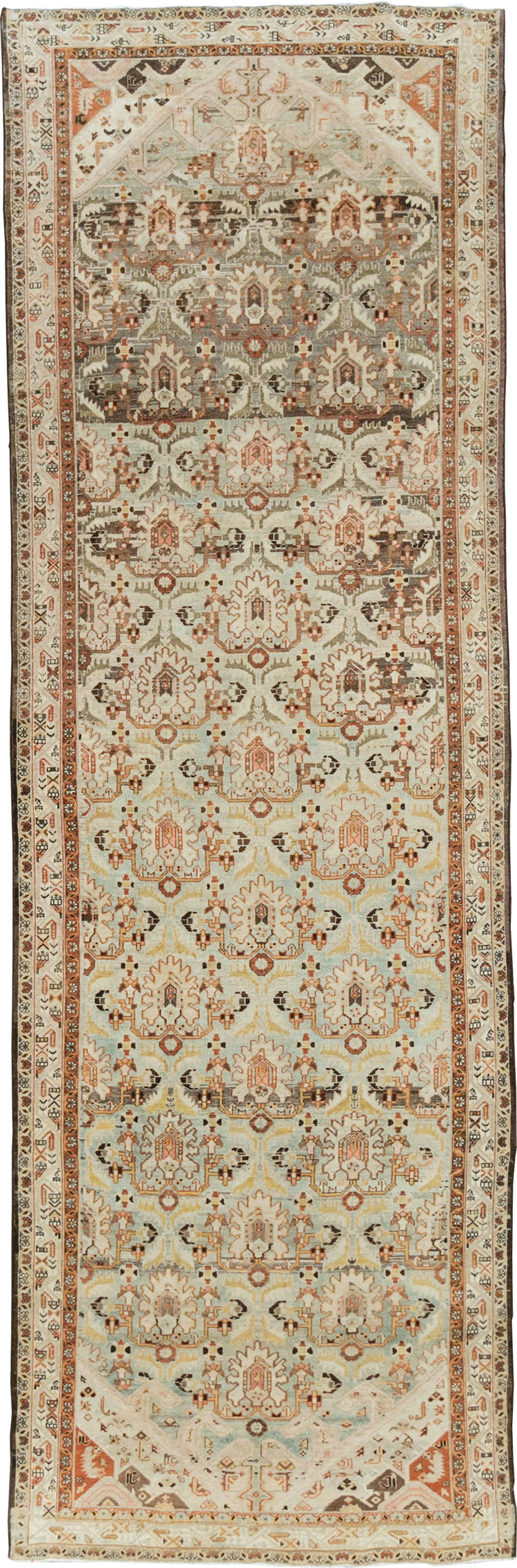 Vintage Persian Malayer Wide Gallery Runner, No.24581 - Gss