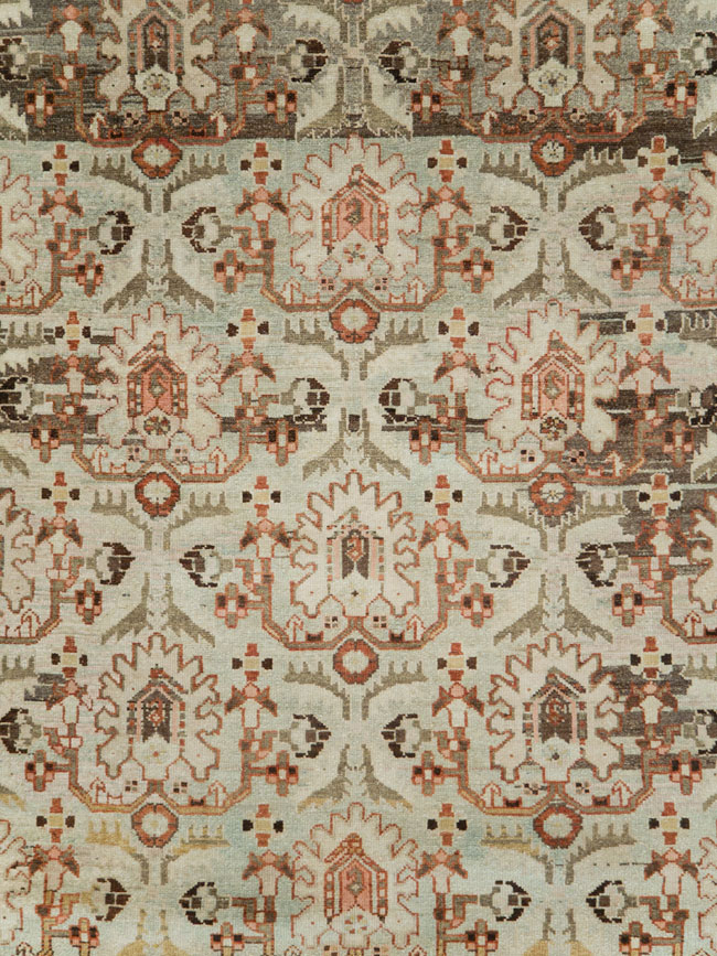 Vintage Persian Malayer Wide Gallery Runner, No.24581 - Gss