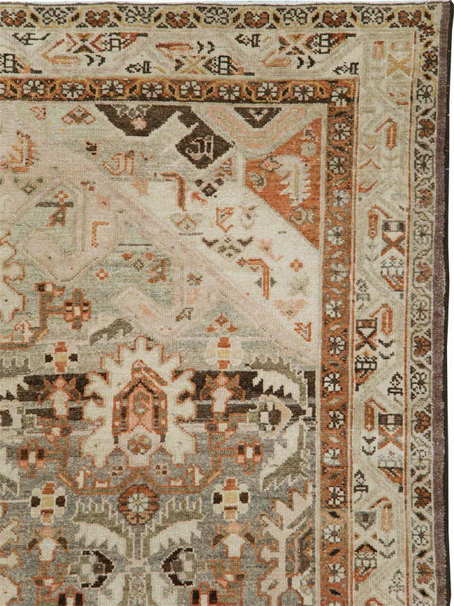 Vintage Persian Malayer Wide Gallery Runner, No.24581 - Gss