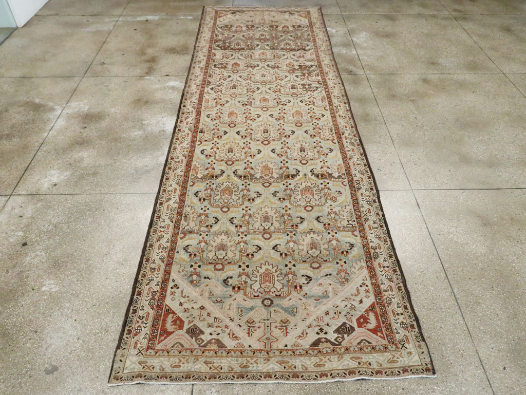 Vintage Persian Malayer Wide Gallery Runner, No.24581 - Gss