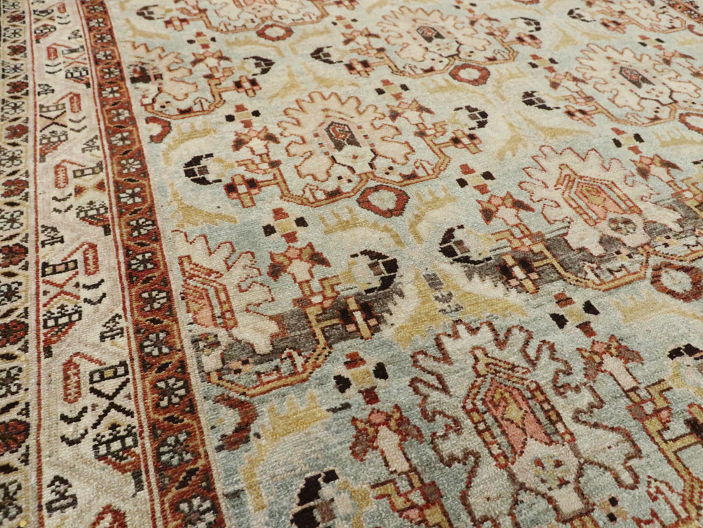 Vintage Persian Malayer Wide Gallery Runner, No.24581 - Gss