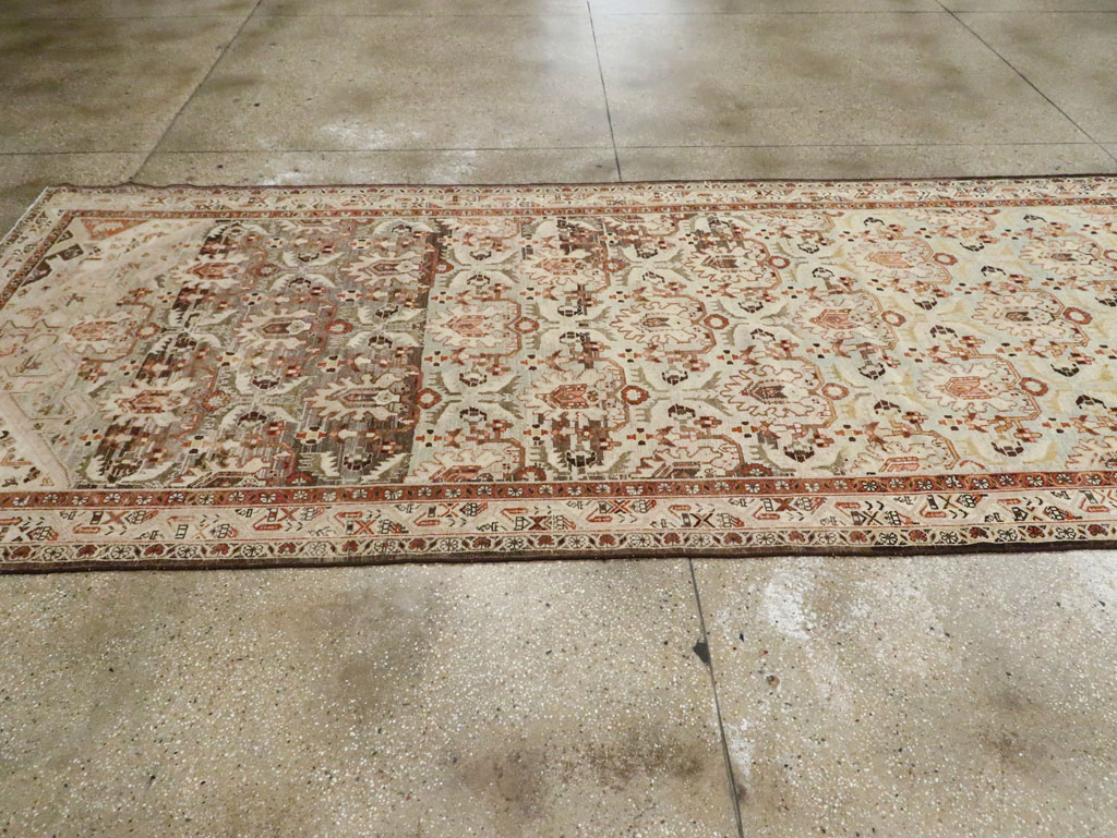 Vintage Persian Malayer Wide Gallery Runner, No.24581 - Gss