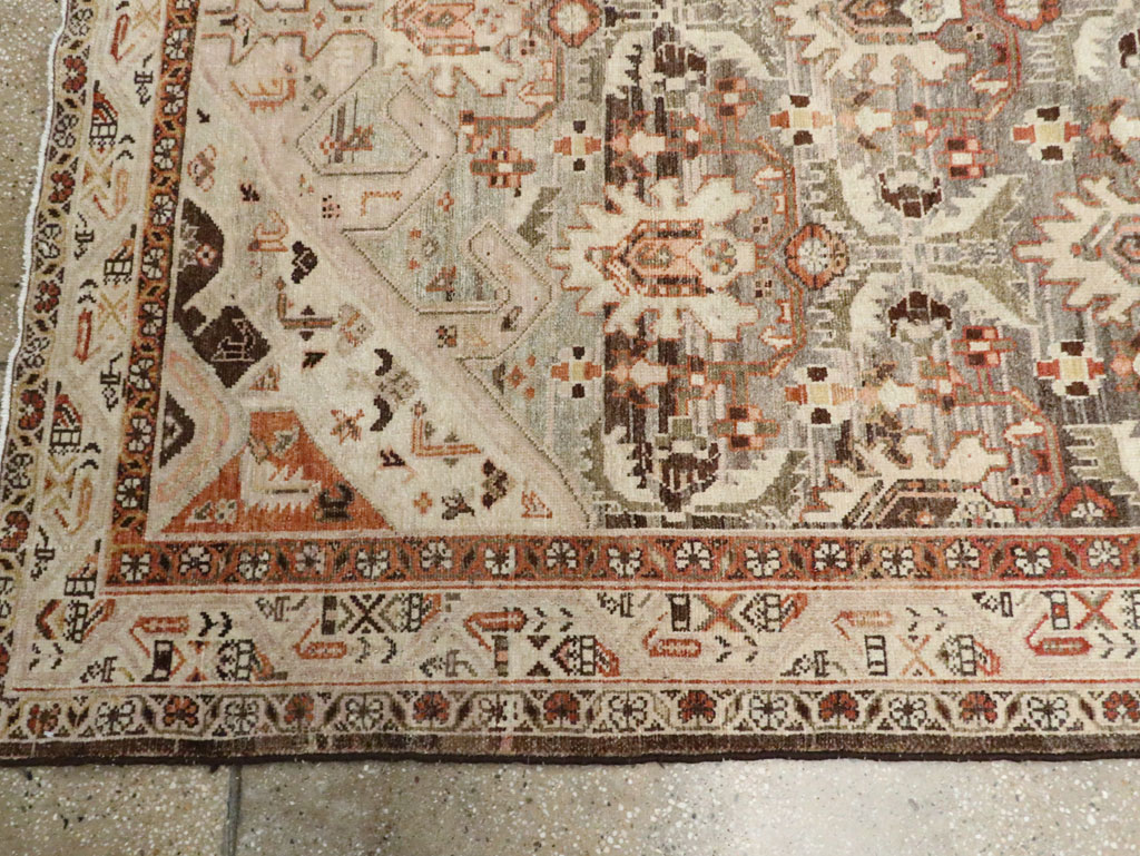 Vintage Persian Malayer Wide Gallery Runner, No.24581 - Gss