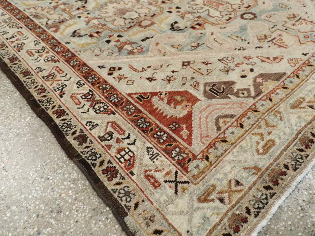 Vintage Persian Malayer Wide Gallery Runner, No.24581 - Gss