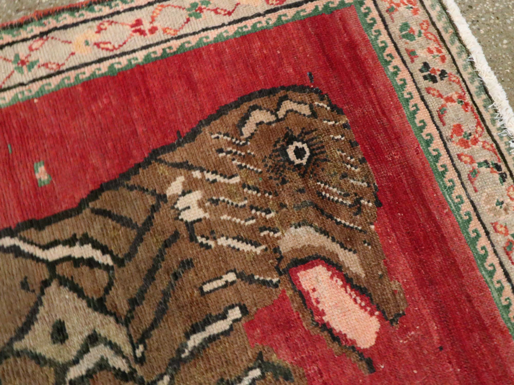 Antique Caucasian Karabagh Pictorial Rug, No.24589 - Gss