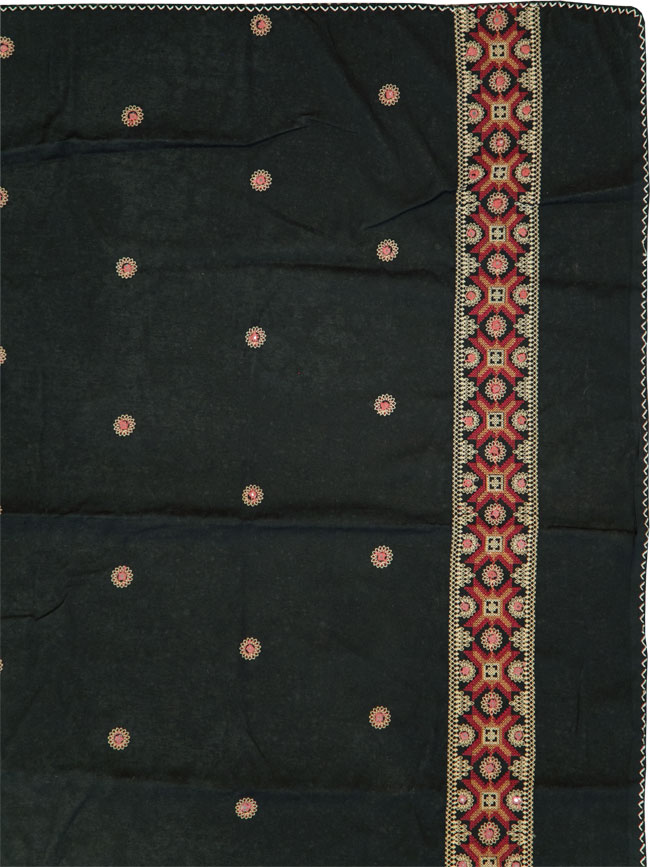 Vintage Persian Embroidered Textile, No.24590 - Gss