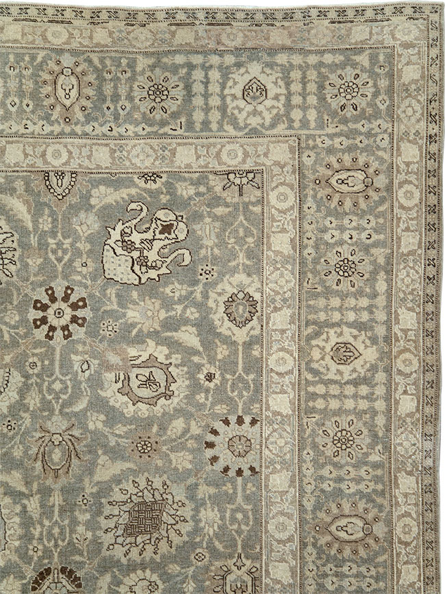 Antique Persian Tabriz Room Size Carpet, No.24597 - Gss
