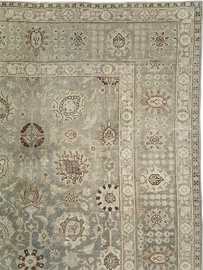 Antique Persian Tabriz Room Size Carpet, No.24597 - Gss