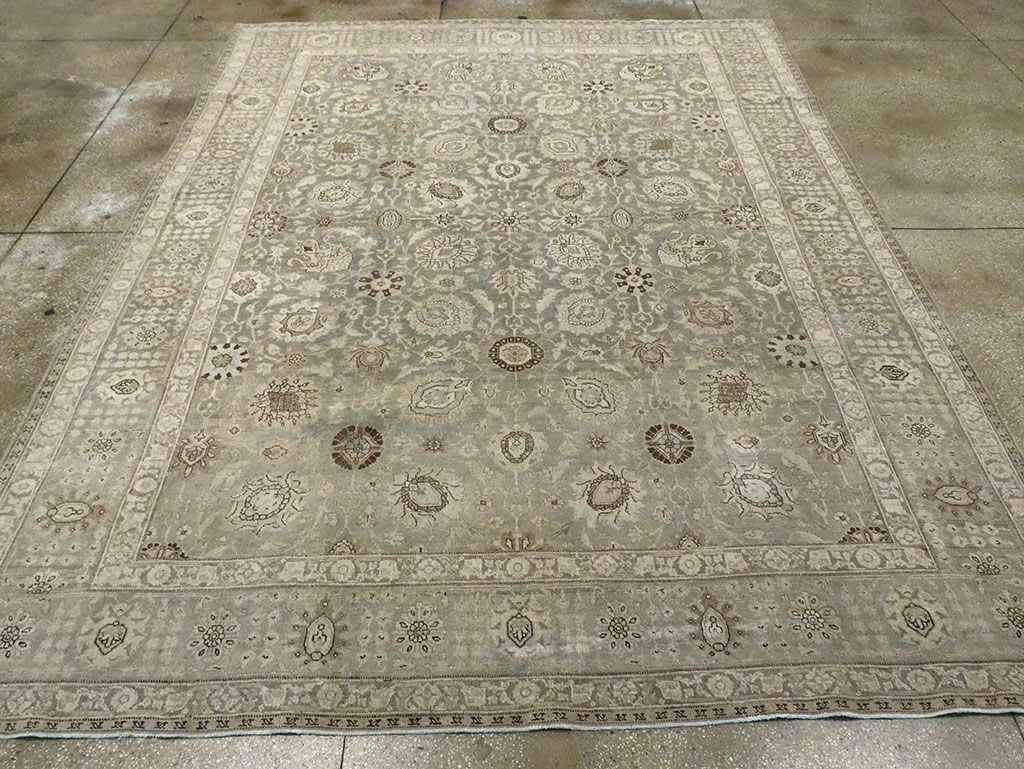 Antique Persian Tabriz Room Size Carpet, No.24597 - Gss