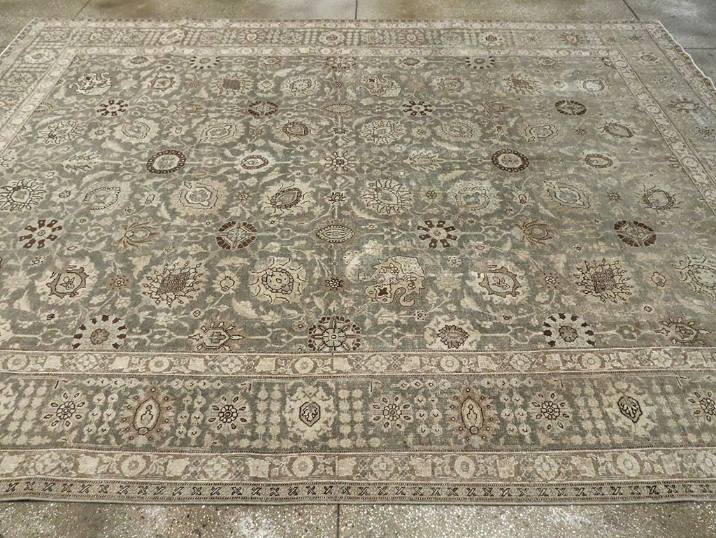 Antique Persian Tabriz Room Size Carpet, No.24597 - Gss