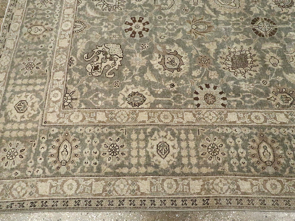 Antique Persian Tabriz Room Size Carpet, No.24597 - Gss