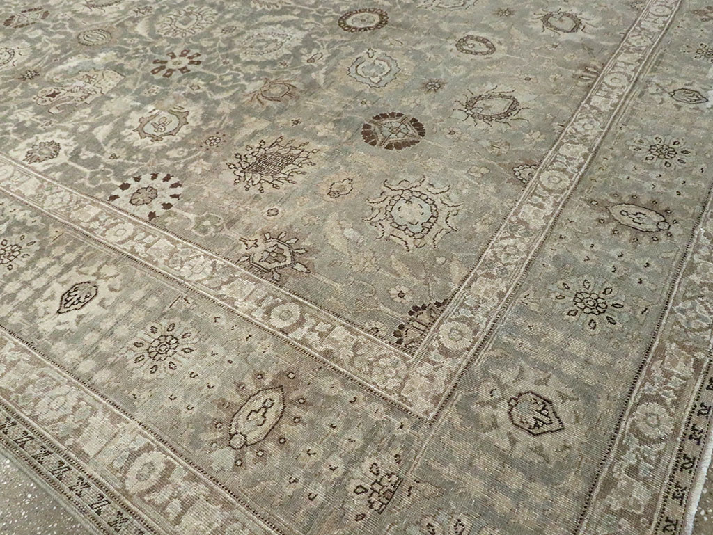 Antique Persian Tabriz Room Size Carpet, No.24597 - Gss