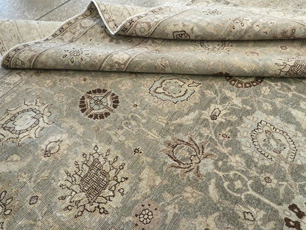 Antique Persian Tabriz Room Size Carpet, No.24597 - Gss