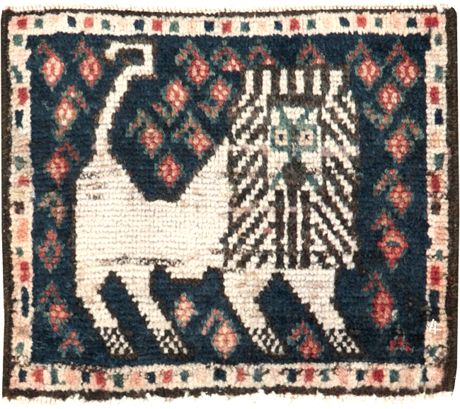 Antique Persian Hamadan Pictorial Rug, No.24612 - Gss