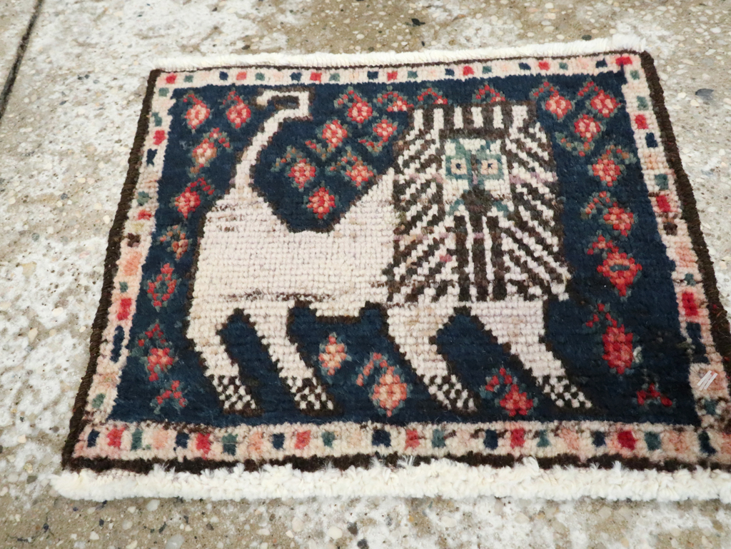 Antique Persian Hamadan Pictorial Rug, No.24612 - Gss