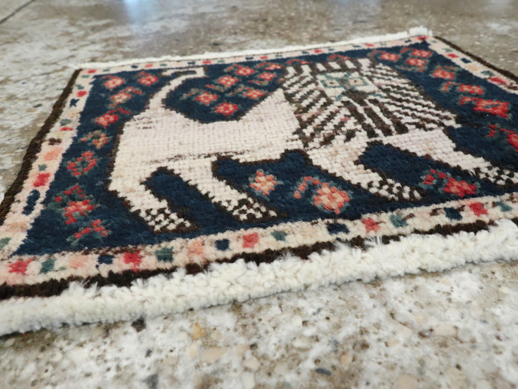 Antique Persian Hamadan Pictorial Rug, No.24612 - Gss