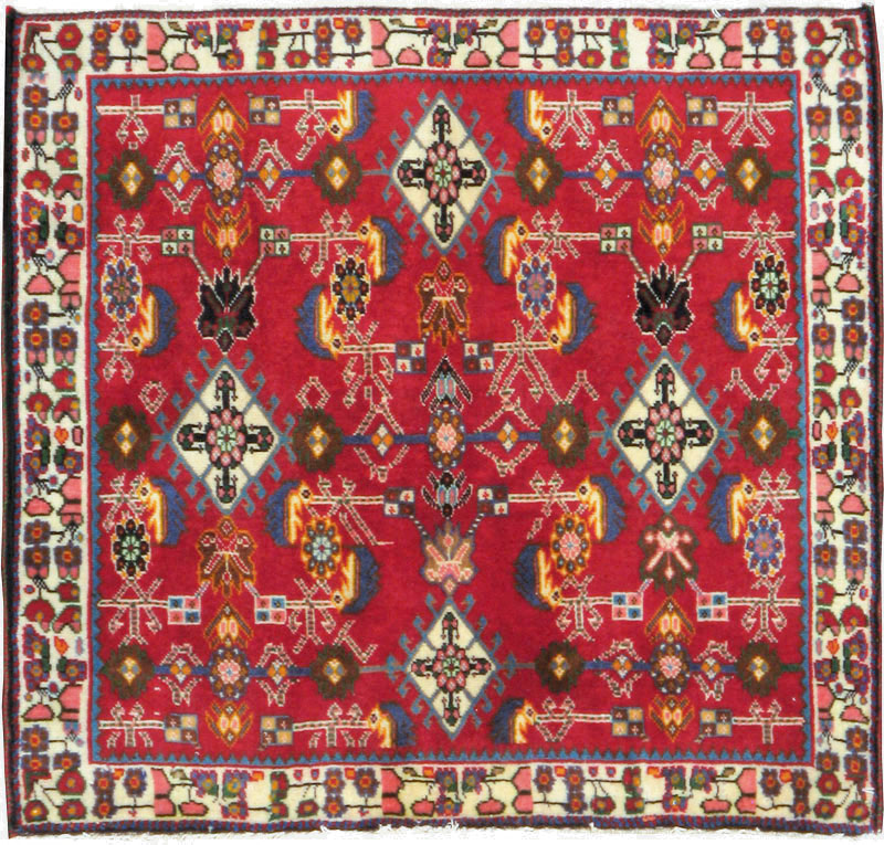 Vintage Persian Shiraz Square Rug (Pair: 3 of 4), No.24645 - Gss