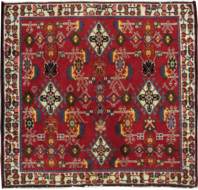Vintage Persian Shiraz Square Rug (Pair: 3 of 4), No.24645 - Gss