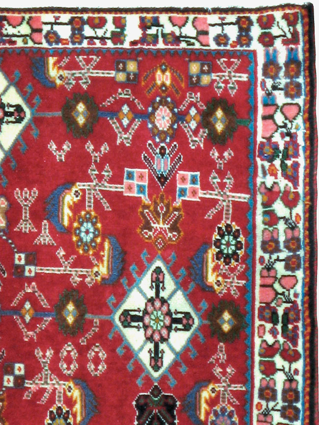 Vintage Persian Shiraz Square Rug (Pair: 4 of 4), No.24646 - Gss