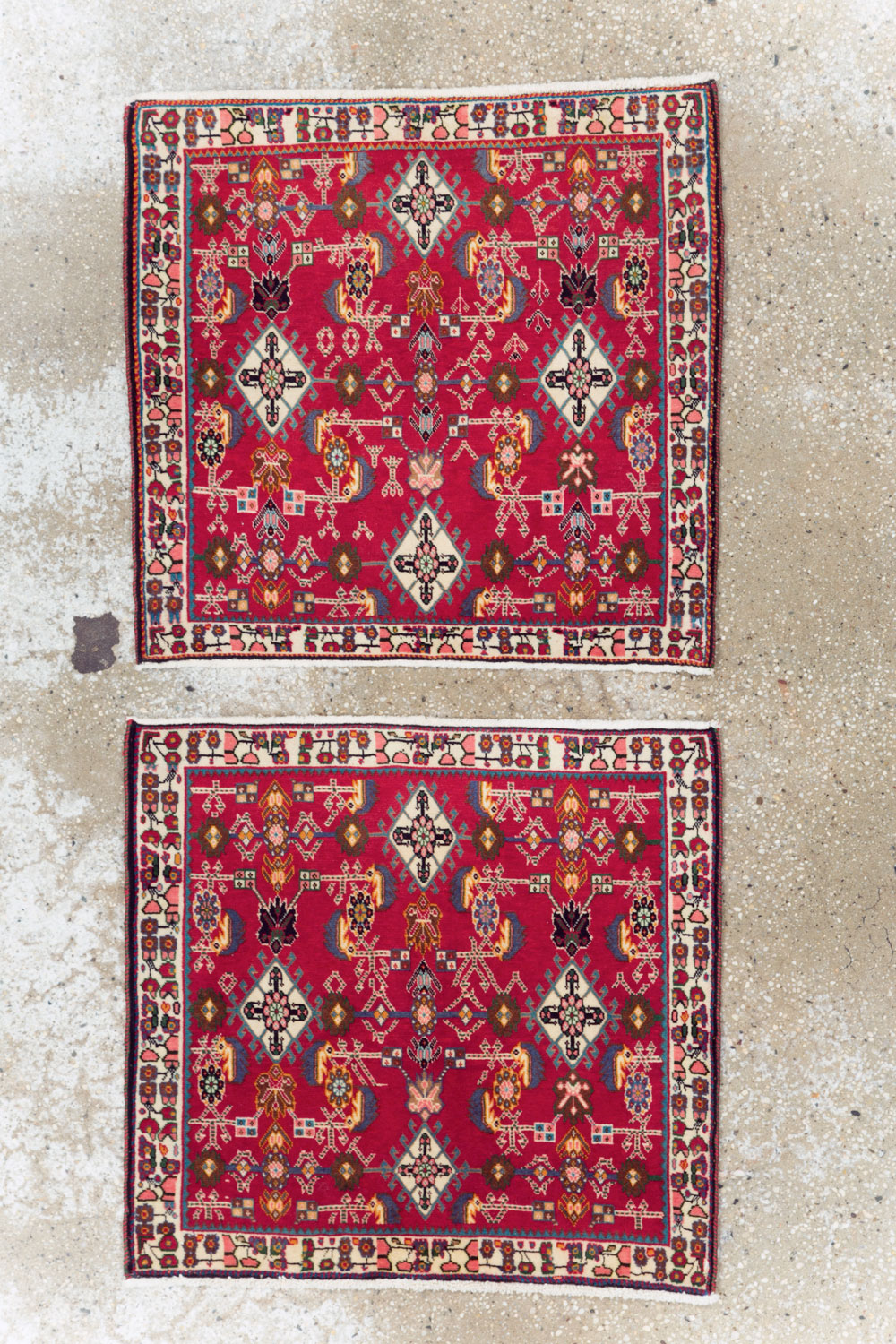 Vintage Persian Shiraz Square Rug (Pair: 4 of 4), No.24646 - Gss