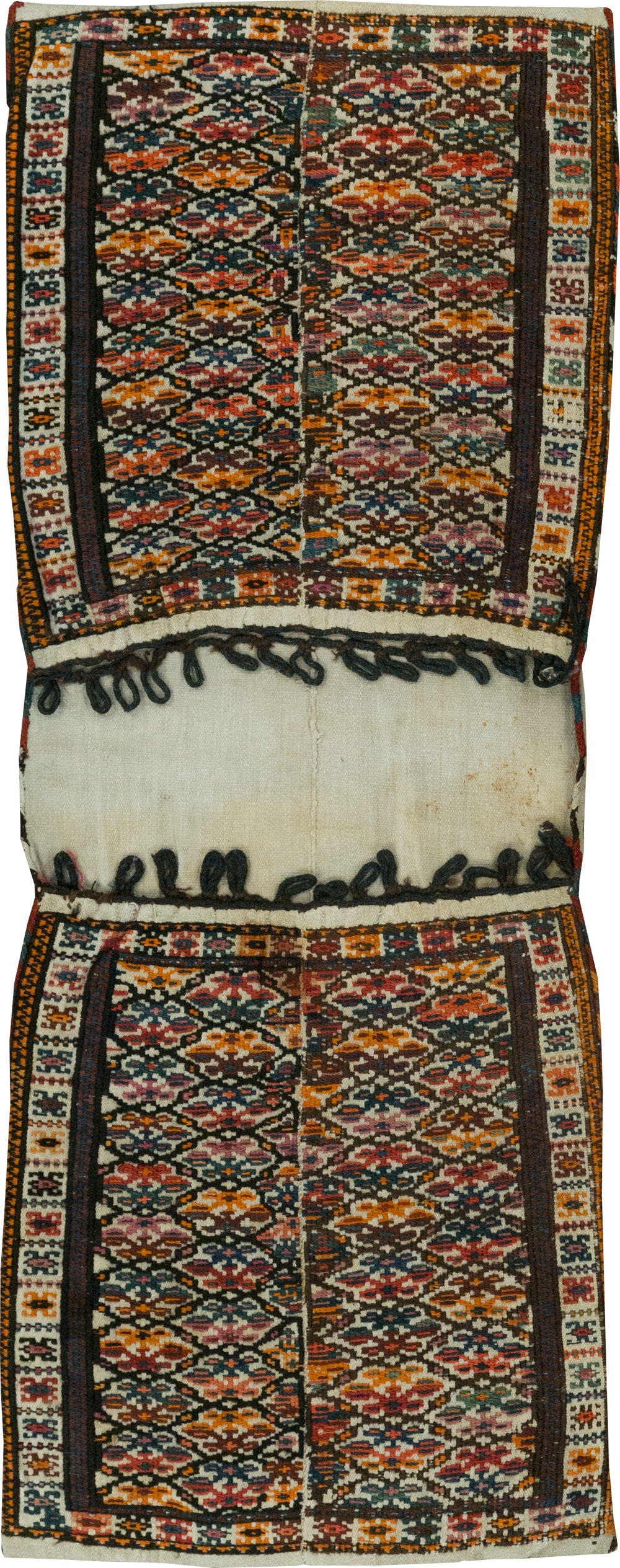 Vintage Persian Kurdish Saddlebag (Khorjin), No.24647 - Gss