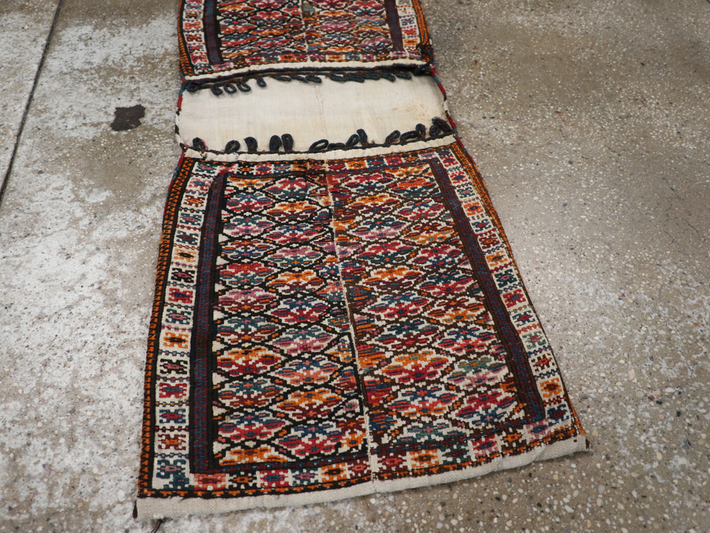 Vintage Persian Kurdish Saddlebag (Khorjin), No.24647 - Gss