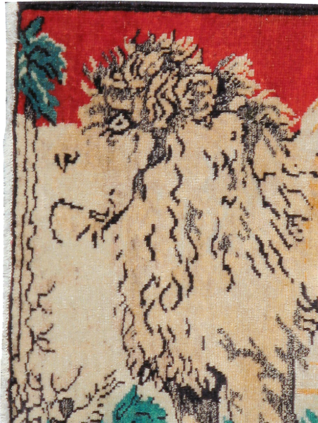 Vintage Persian Hamadan Pictorial Rug (Pair: 1 of 2), No.24658 - Gss