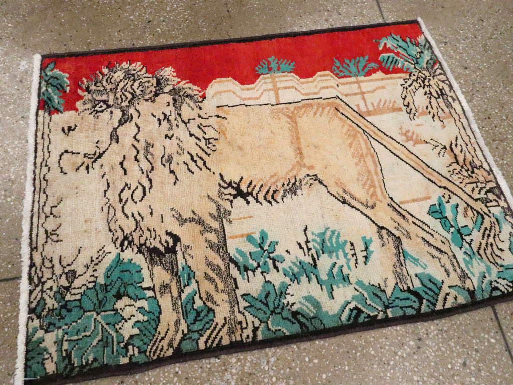 Vintage Persian Hamadan Pictorial Rug (Pair: 1 of 2), No.24658 - Gss