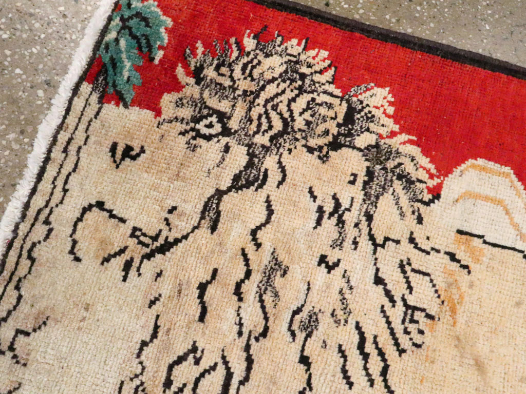 Vintage Persian Hamadan Pictorial Rug (Pair: 1 of 2), No.24658 - Gss