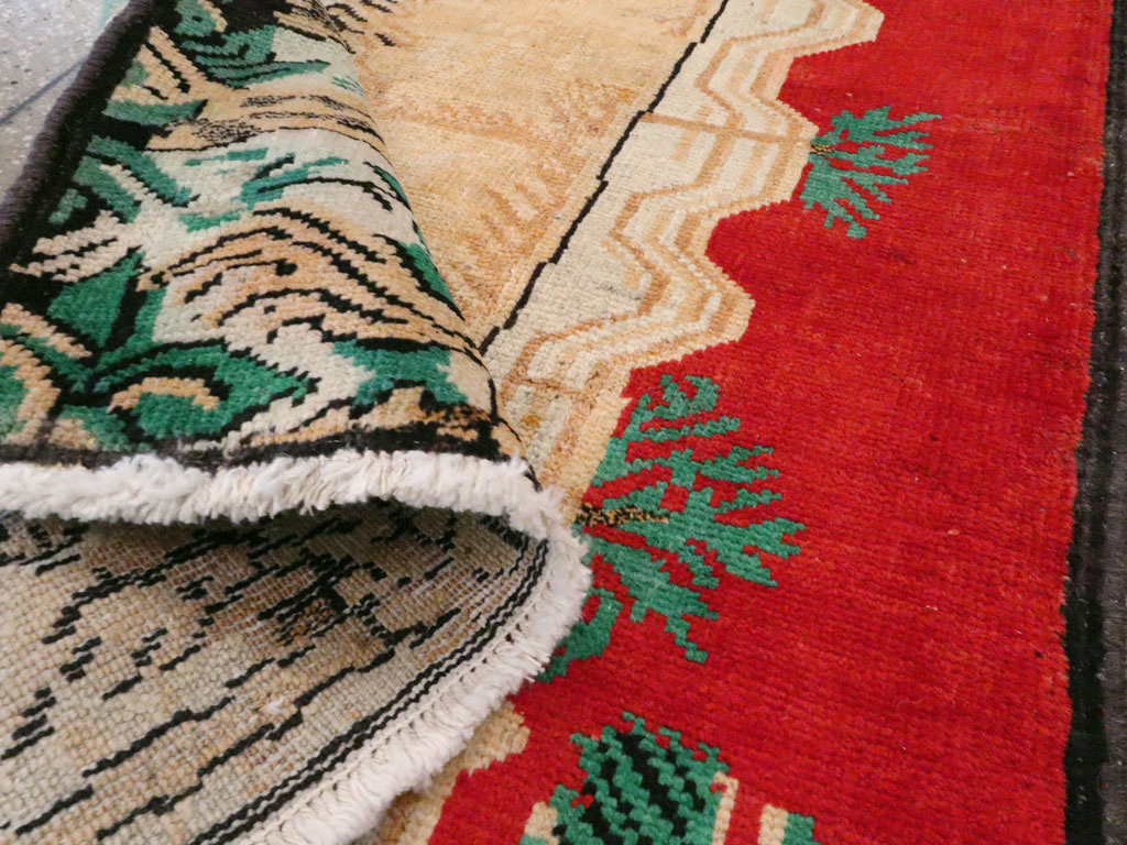 Vintage Persian Hamadan Pictorial Rug (Pair: 2 of 2), No.24659 - Gss