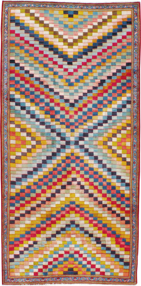 Vintage Persian Kashan Art Deco Rug, No.24661 - Gss