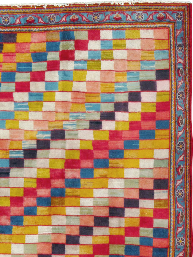 Vintage Persian Kashan Art Deco Rug, No.24661 - Gss