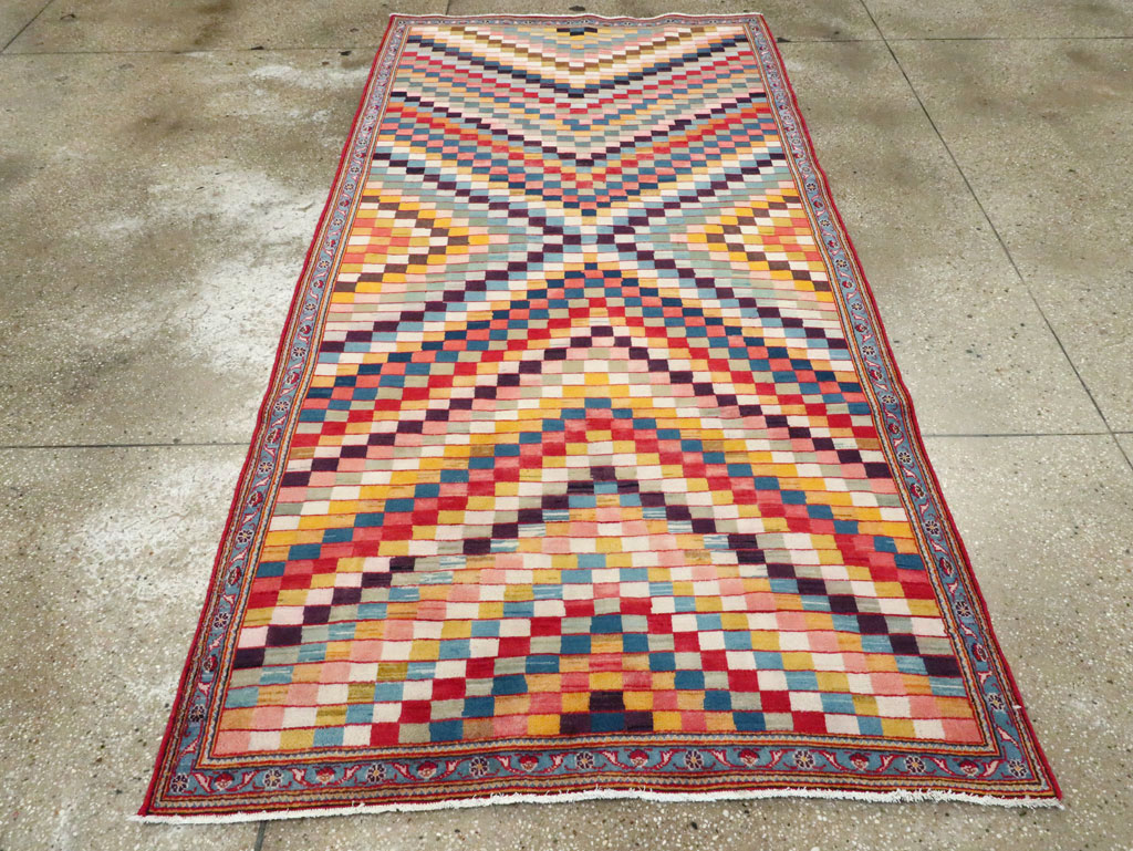 Vintage Persian Kashan Art Deco Rug, No.24661 - Gss