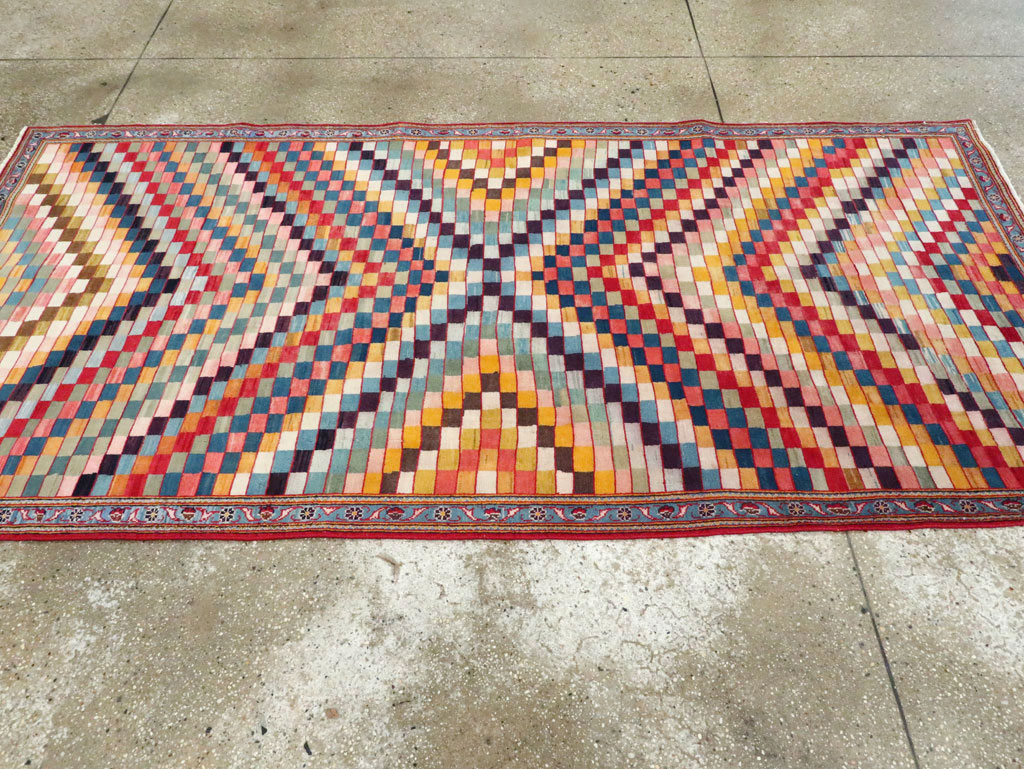 Vintage Persian Kashan Art Deco Rug, No.24661 - Gss