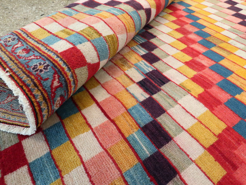 Vintage Persian Kashan Art Deco Rug, No.24661 - Gss