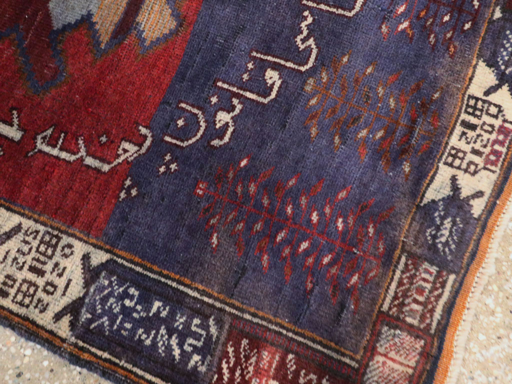 Vintage Persian Baluch Pictorial Rug, No.24702 - Gss