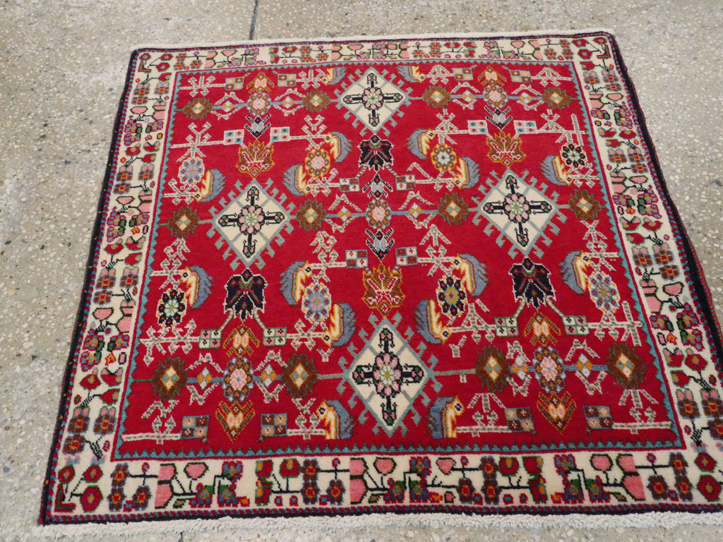 Vintage Persian Shiraz Square Rug (Pair: 1 of 4), No.24741 - Gss